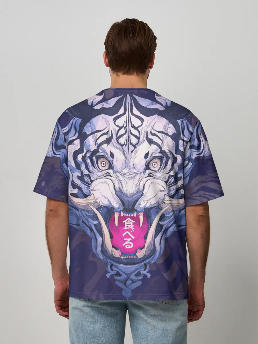 Мужская футболка оверсайз / ТИГР