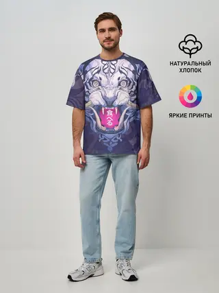 Мужская футболка оверсайз / ТИГР