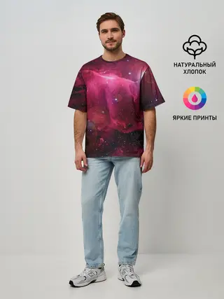 Мужская футболка оверсайз / Cosmos