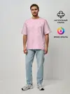 Мужская футболка оверсайз / Lil Peep pink pattern