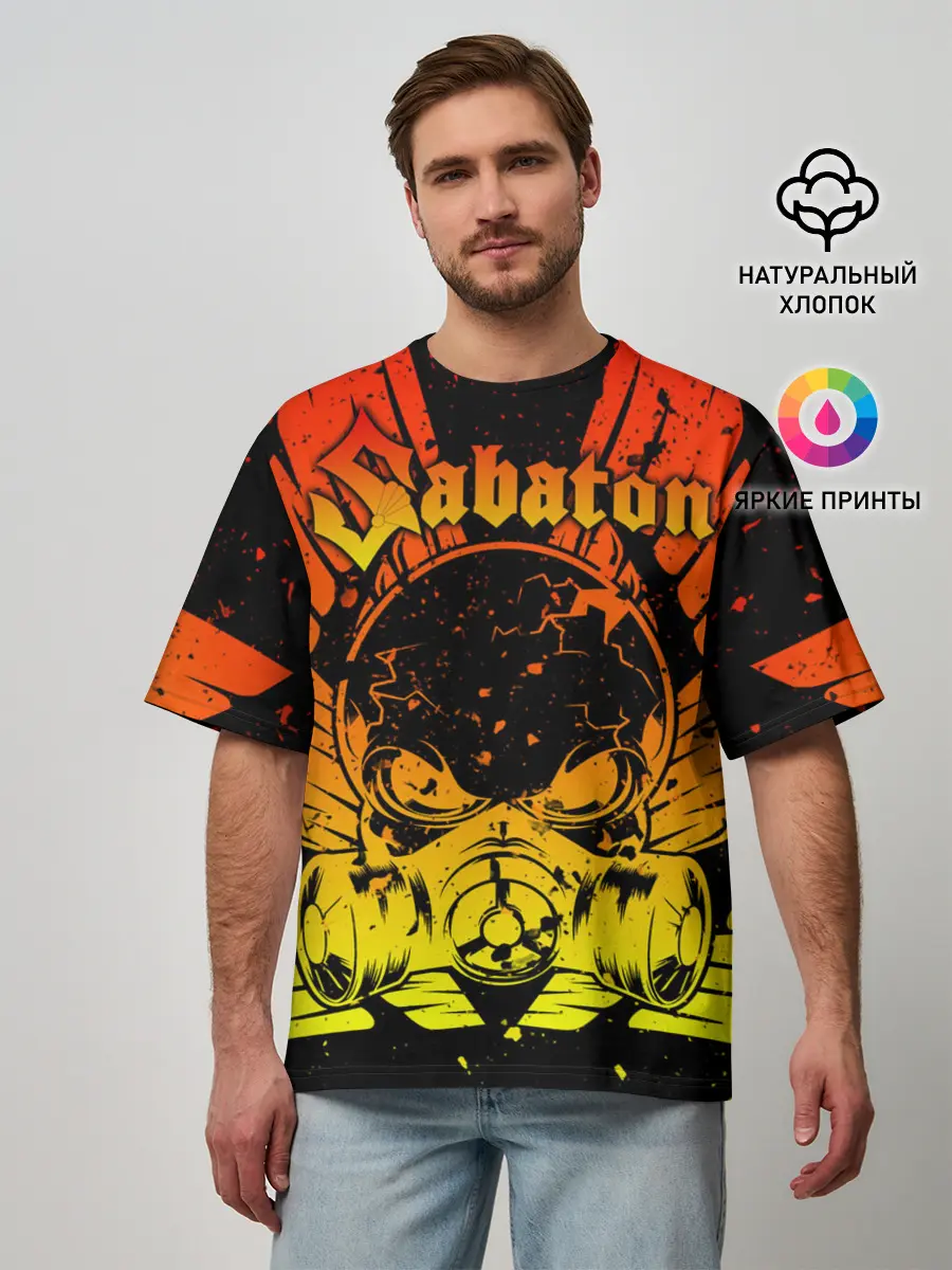 Мужская футболка оверсайз / SABATON