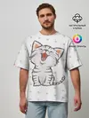 Мужская футболка оверсайз / Милейший Котик