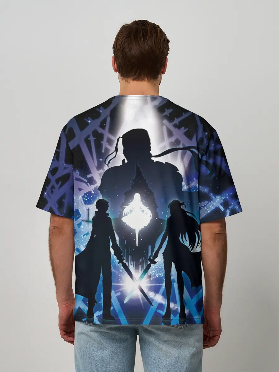 Мужская футболка оверсайз / Sword Art Online Кирито Асуна