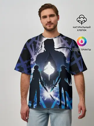 Мужская футболка оверсайз / Sword Art Online Кирито Асуна