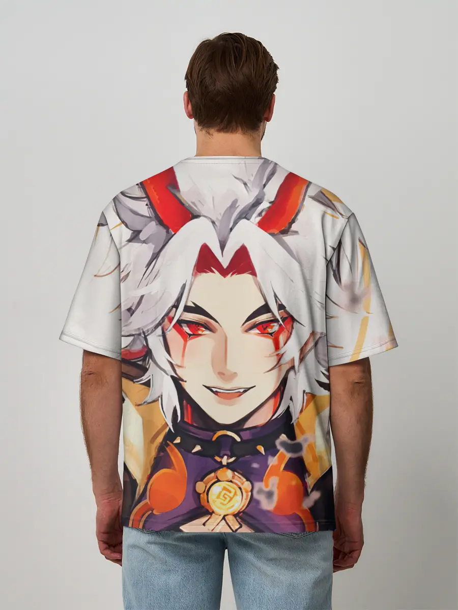 Мужская футболка оверсайз / Arataki Itto Genshin Impact
