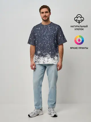 Мужская футболка оверсайз / Атмосфера нового года