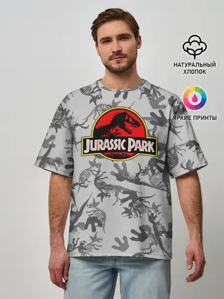 Мужская футболка оверсайз / Парк Юрского Периода