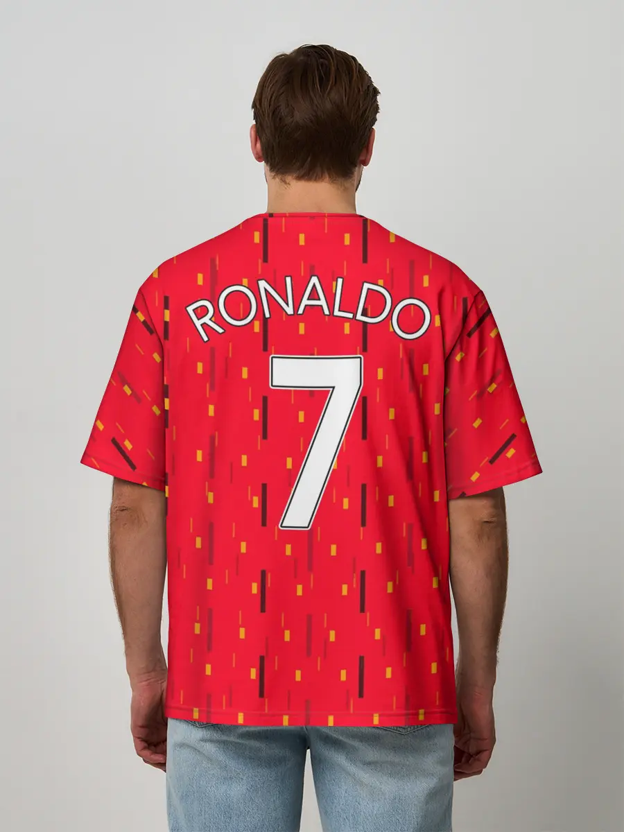 Мужская футболка оверсайз / Форма Манчестер - Роналду