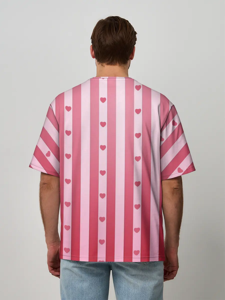 Мужская футболка оверсайз / Валентинова нежность