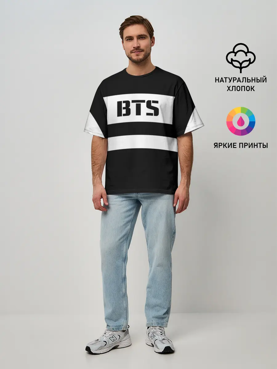 Мужская футболка оверсайз / BTS