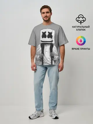 Мужская футболка оверсайз / Electronic music