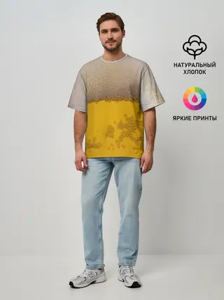 Мужская футболка оверсайз / Пиво