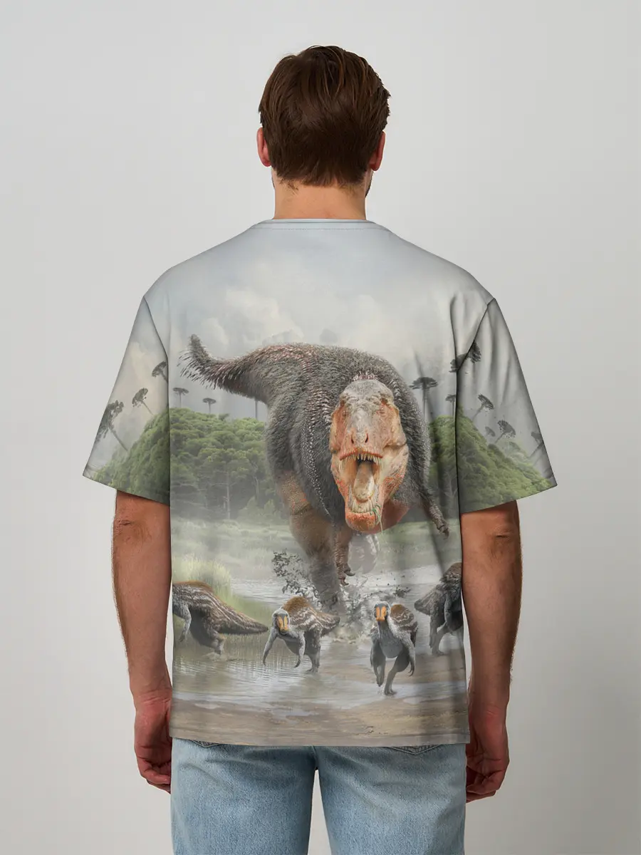 Мужская футболка оверсайз / Т-Рекс | Динозавр | Dino
