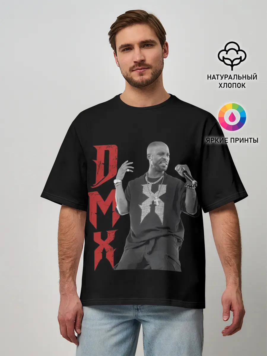 Мужская футболка оверсайз / DMX | Earl Simmons