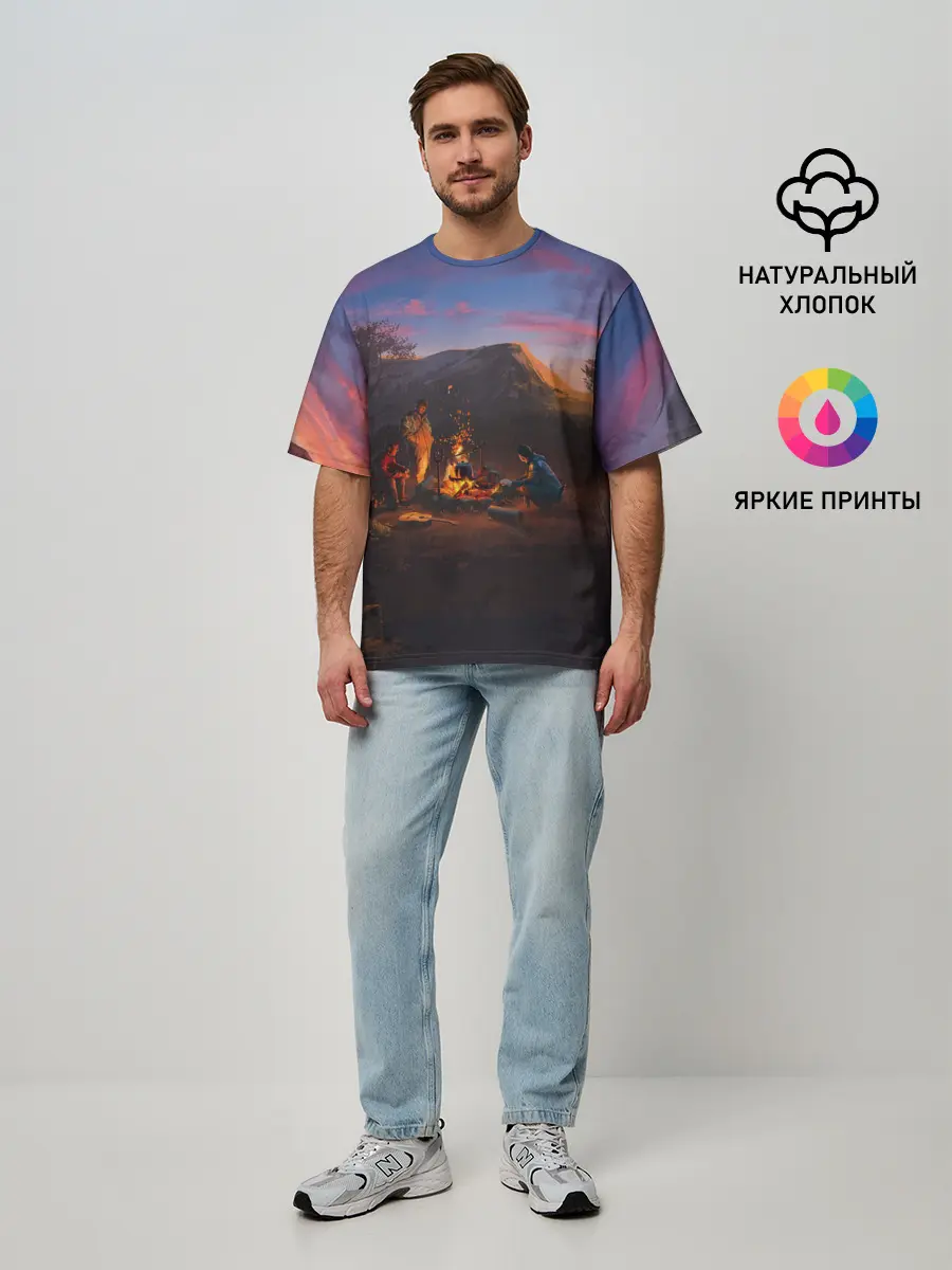 Мужская футболка оверсайз / ATOM RPG