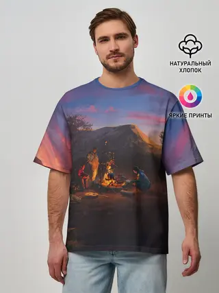 Мужская футболка оверсайз / ATOM RPG