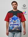 Мужская футболка оверсайз / Соник 2020