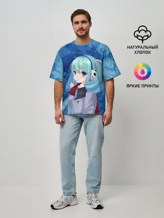 Мужская футболка оверсайз / Мику Хацунэ