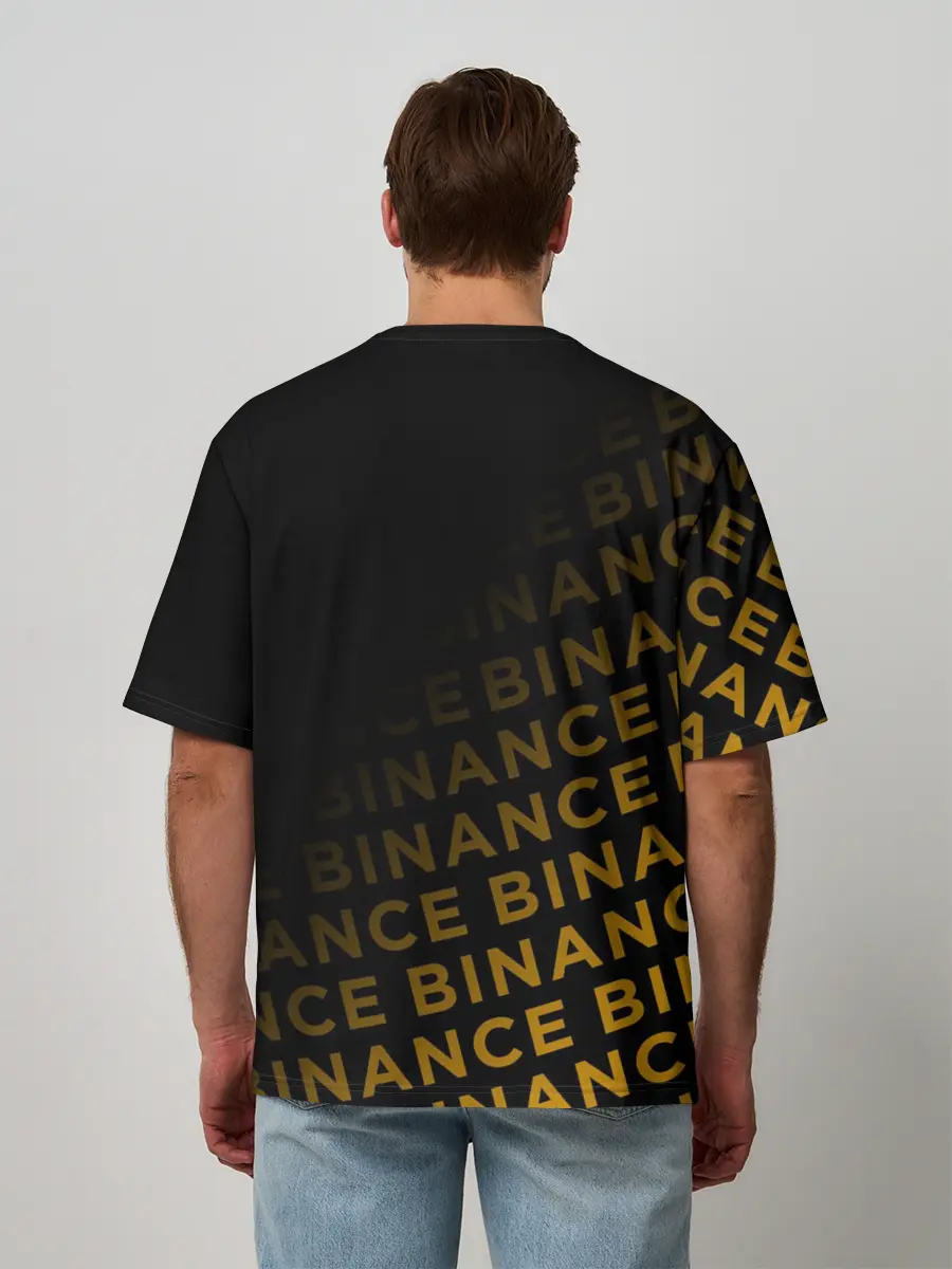 Мужская футболка оверсайз / BINANCE / БИНАНС / БАНАН