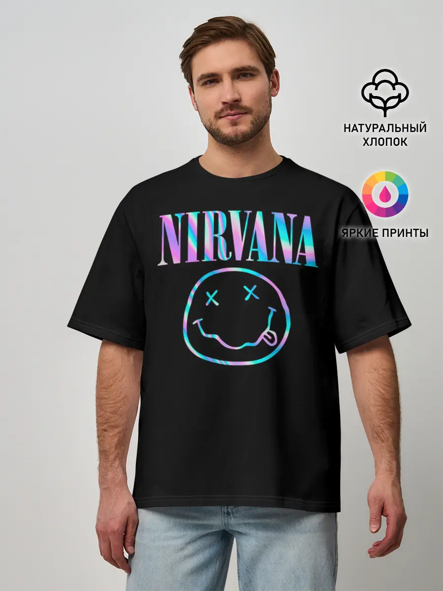 Мужская футболка оверсайз / Nirvana