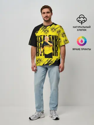 Мужская футболка оверсайз / ЭРЛИНГ ХОЛАНД / ERLING HAALAND