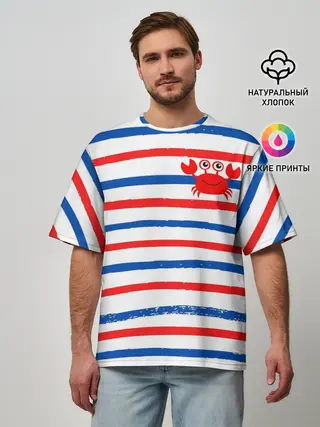 Мужская футболка оверсайз / Крабик