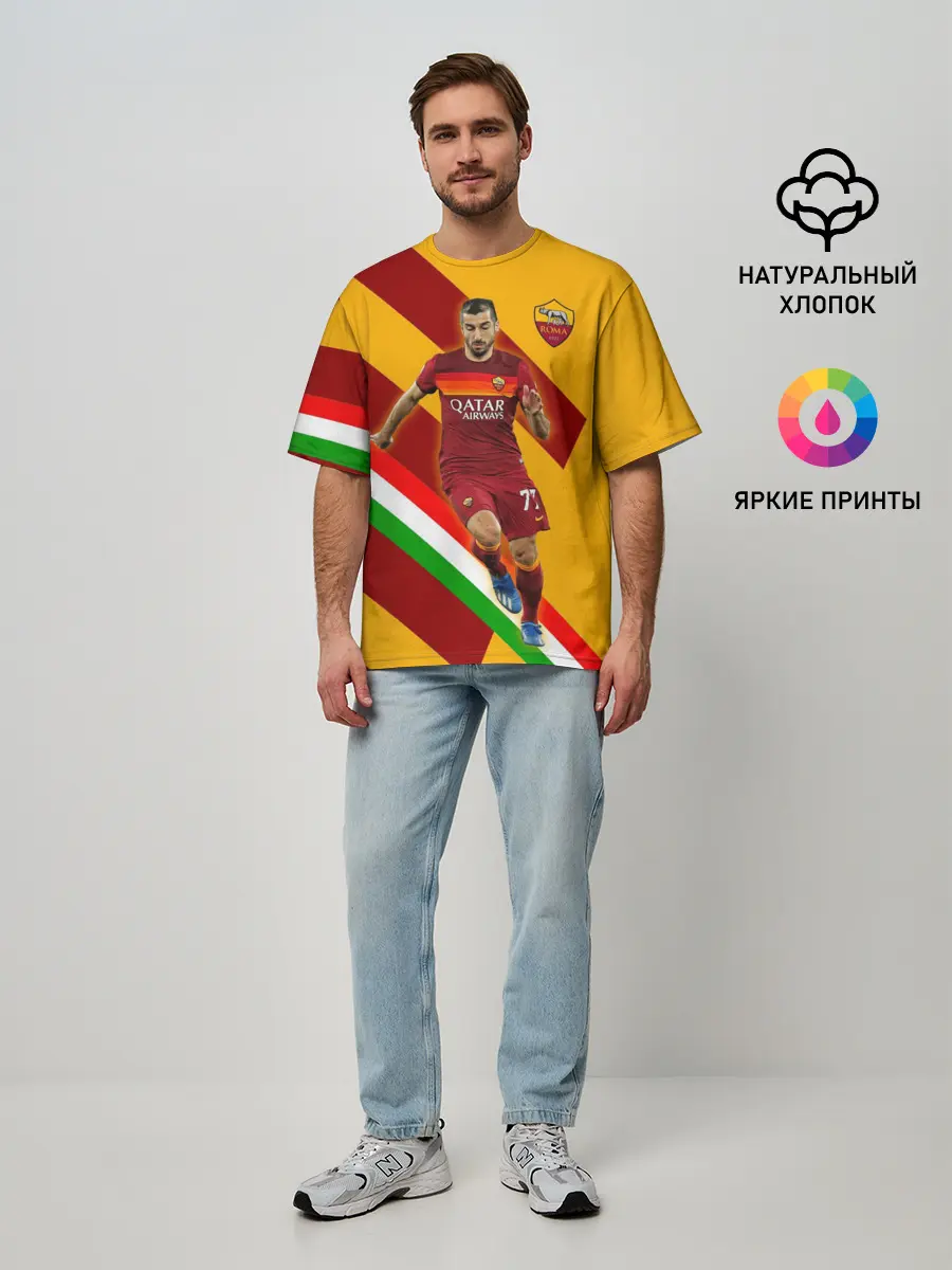 Мужская футболка оверсайз / H. Mkhitaryan | Roma