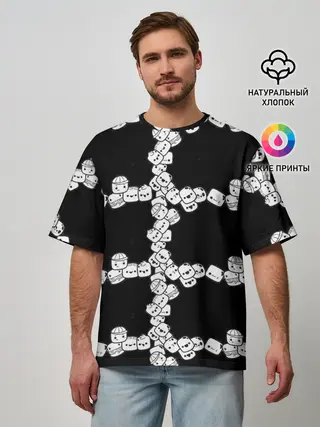 Мужская футболка оверсайз / Зефирки