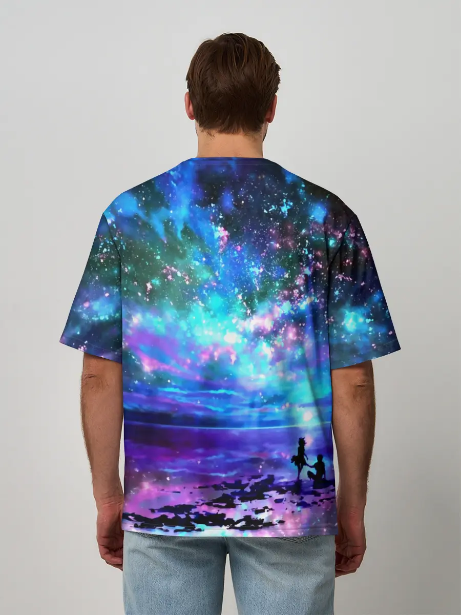 Мужская футболка оверсайз / Романтика