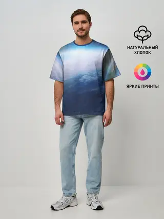 Мужская футболка оверсайз / Планета Земля
