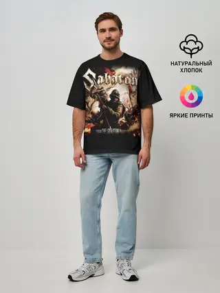 Мужская футболка оверсайз / Sabaton