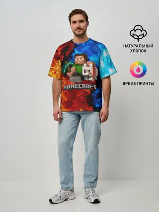 Мужская футболка оверсайз / MINECRAFT