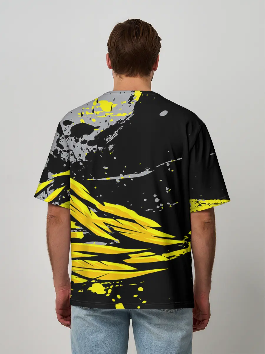 Мужская футболка оверсайз / Форма для фитнеса