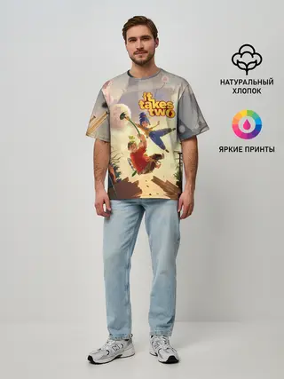 Мужская футболка оверсайз / It Takes Two