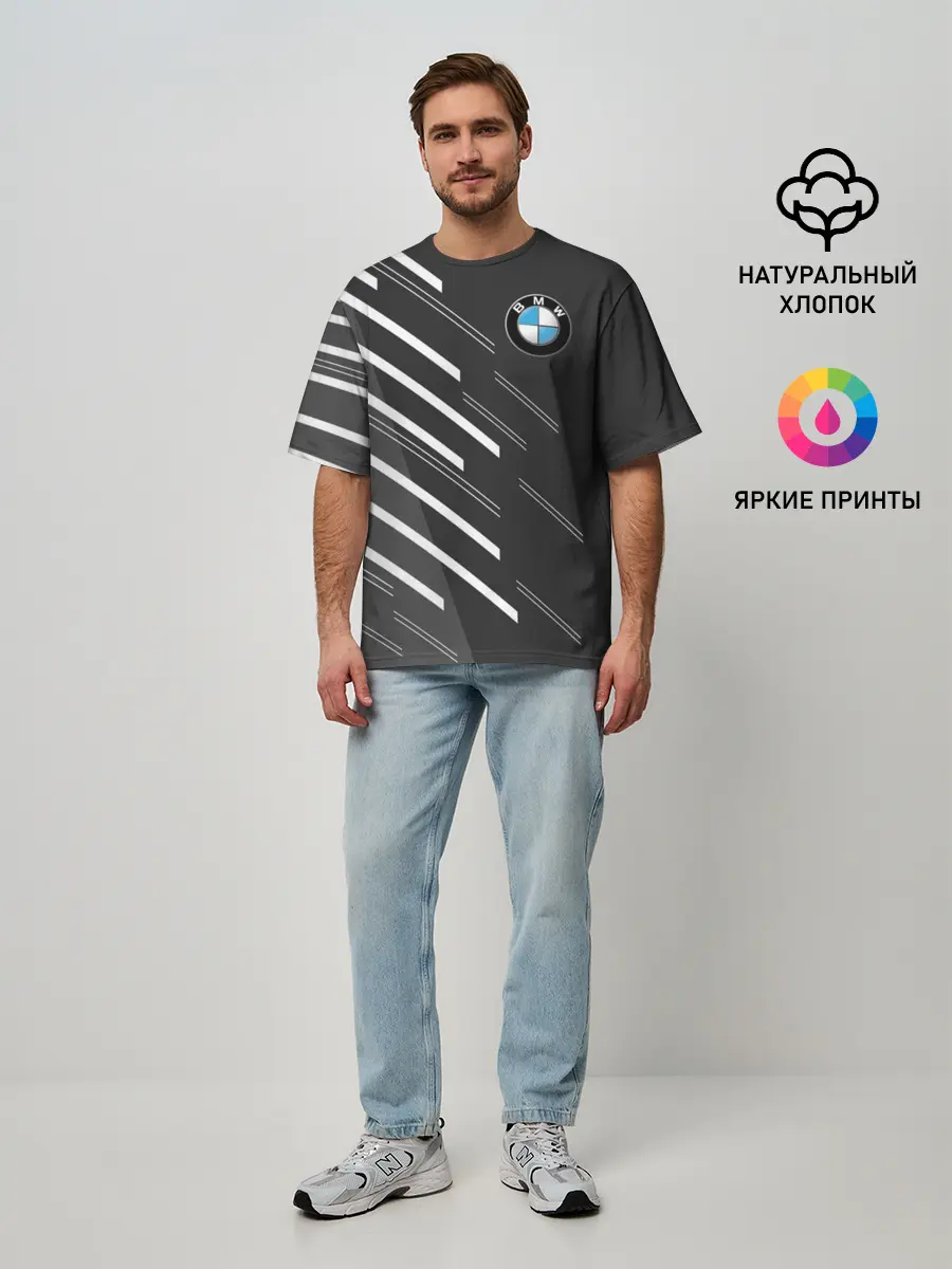 Мужская футболка оверсайз / BMW SPORT
