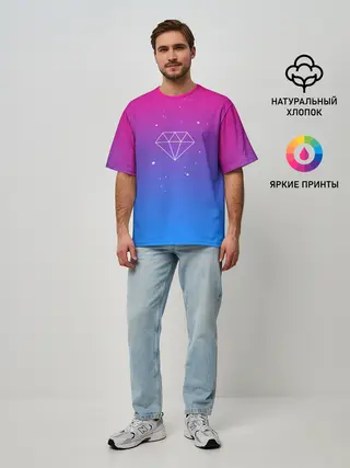 Мужская футболка оверсайз / Diamond