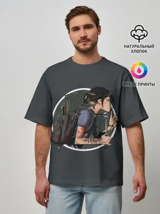 Мужская футболка оверсайз / Крадущаяся Элли