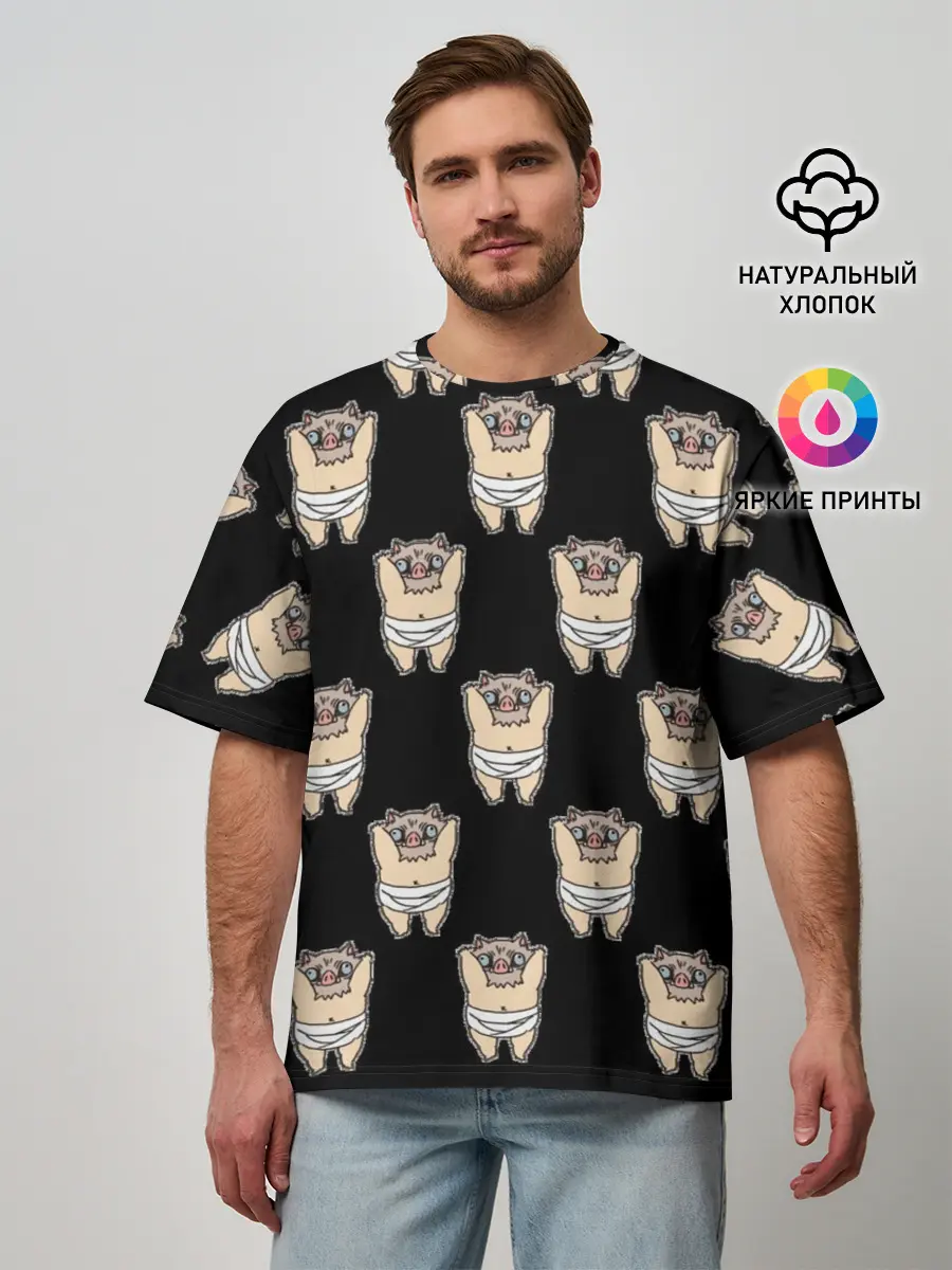 Мужская футболка оверсайз / Иноске