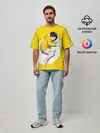 Мужская футболка оверсайз / Yellow egg. Oto Ai