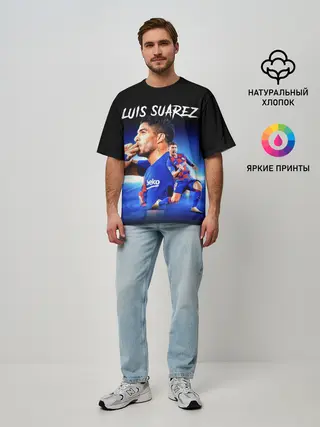 Мужская футболка оверсайз / LUIS SUAREZ / ЛУИС СУАРЕС