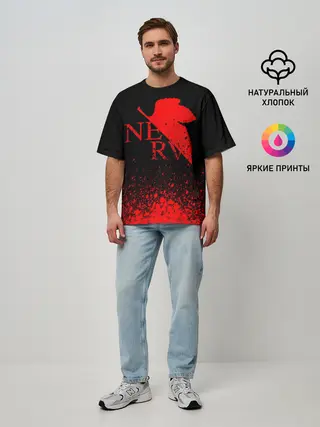 Мужская футболка оверсайз / EVANGELION