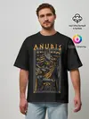 Мужская футболка оверсайз / Анубис Воин