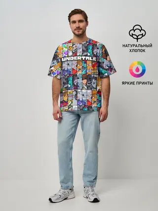 Мужская футболка оверсайз / UNDERTALE