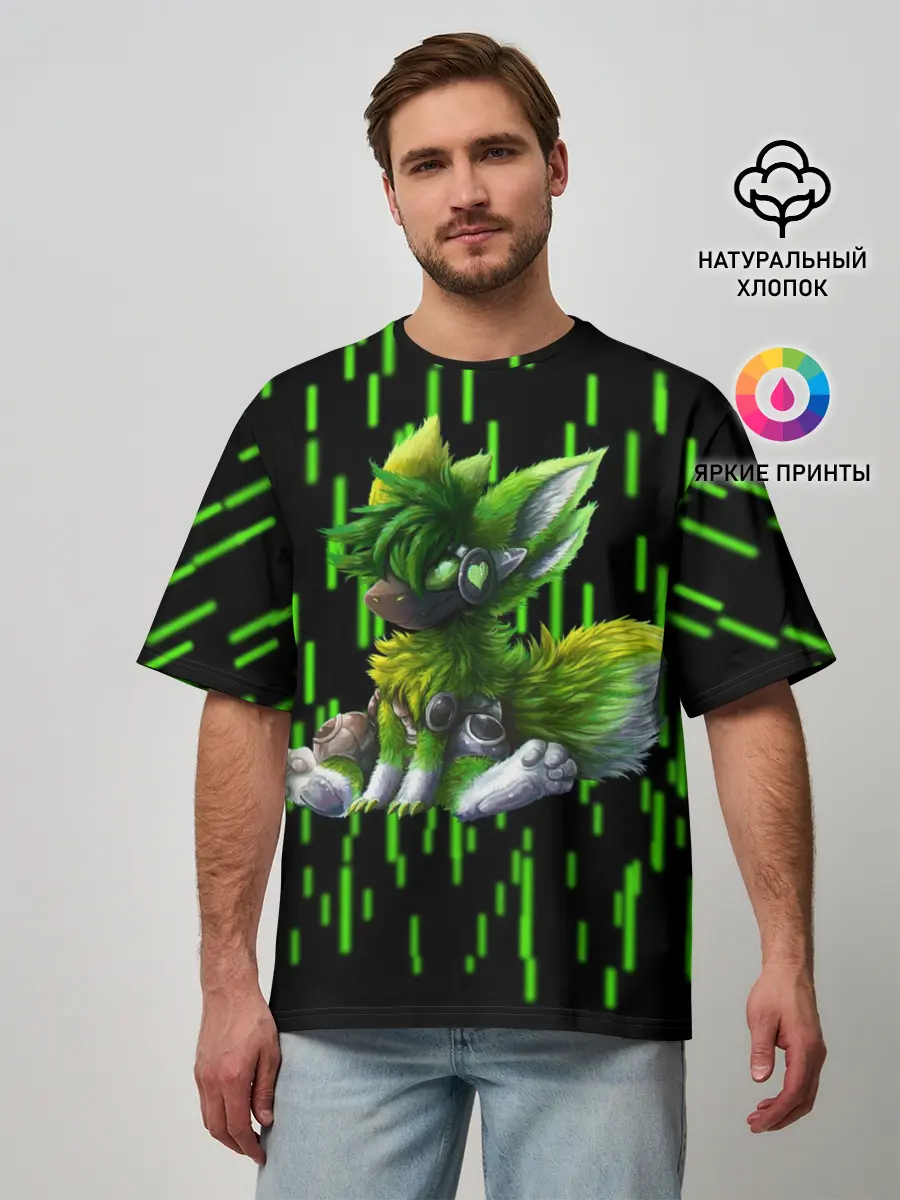 Мужская футболка оверсайз / Protogen music