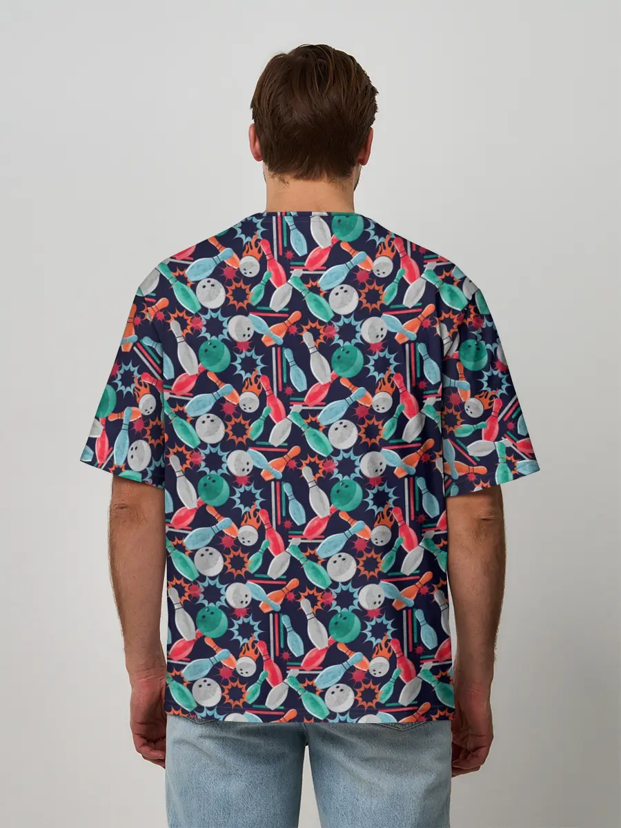 Мужская футболка оверсайз / Боулинг