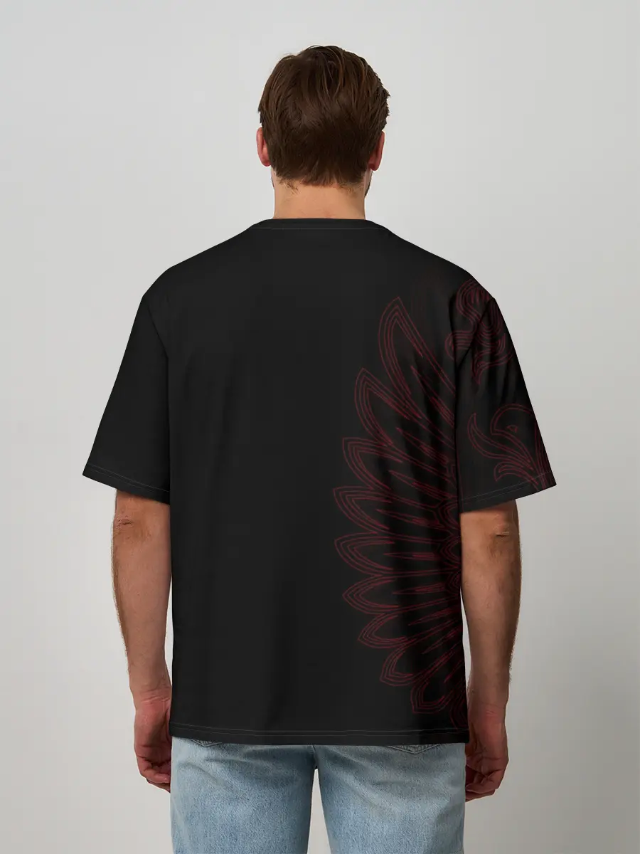 Мужская футболка оверсайз / Russia | Red Side