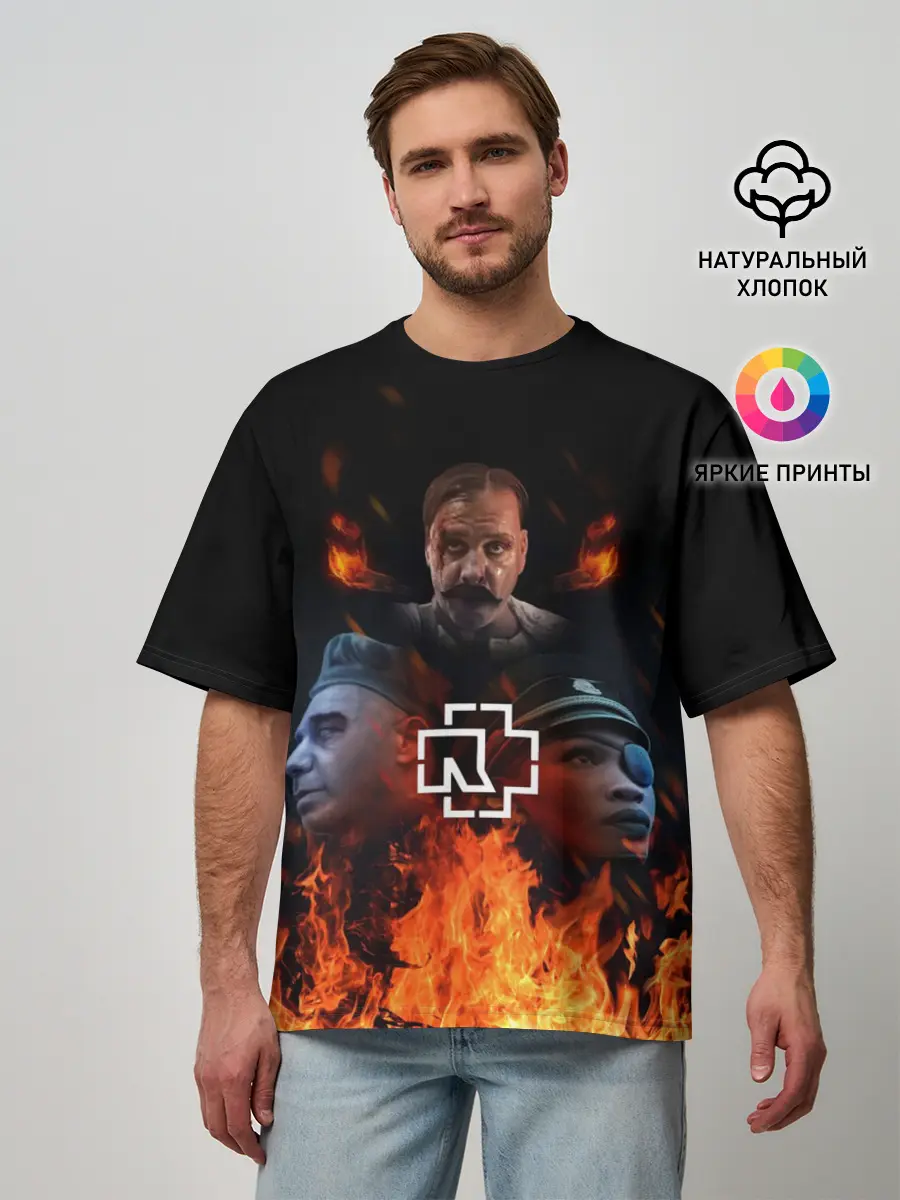 Мужская футболка оверсайз / Rammstein