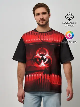 Мужская футболка оверсайз / BIOHAZARD