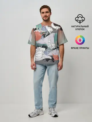 Мужская футболка оверсайз / Время Приключений