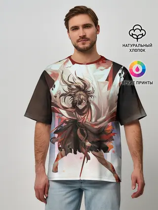 Мужская футболка оверсайз / ХЯККИМАРУ | ДОРОРО